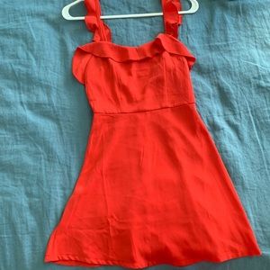 Red mini dress